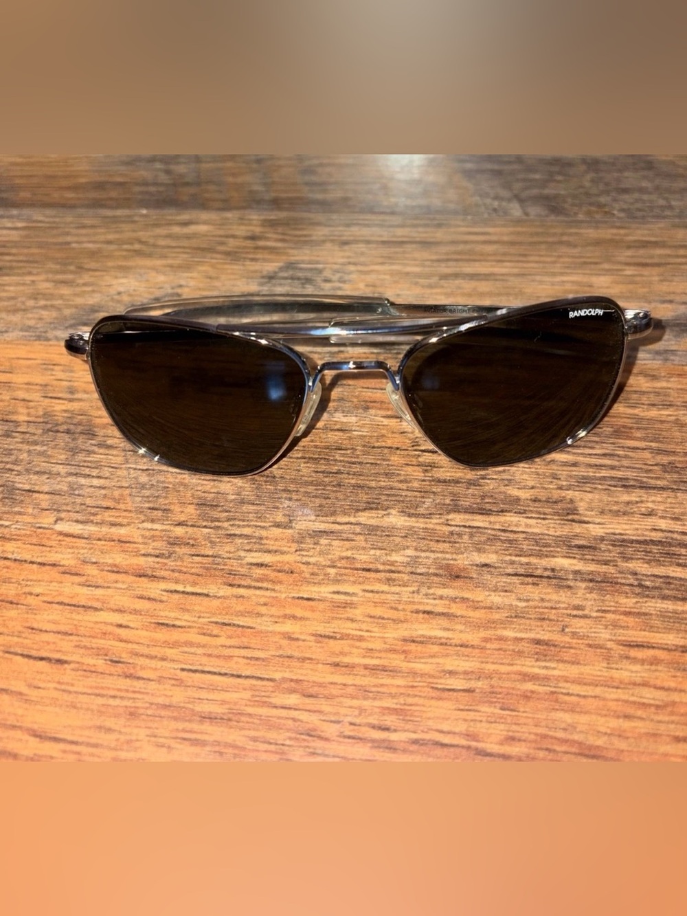RANDOLPH ENGINEERING USA AVIATOR MATTE CHROME SUNGLASSES‎ 140mm
